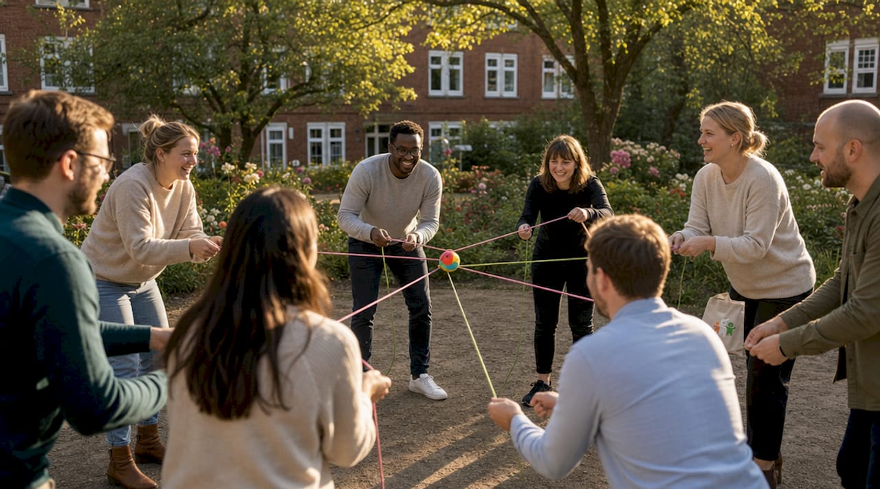 Teambuilding-Event im Hamburger Stadtpark unter freiem Himmel